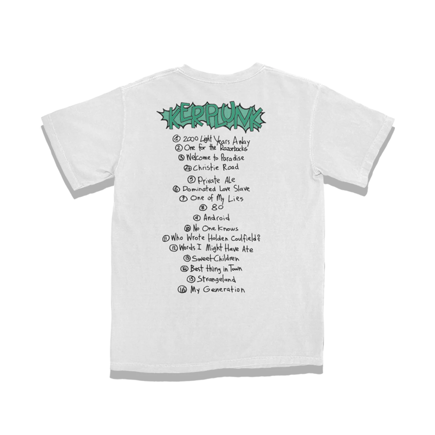 Kerplunk Flower Tracklist T-Shirt - Image 2